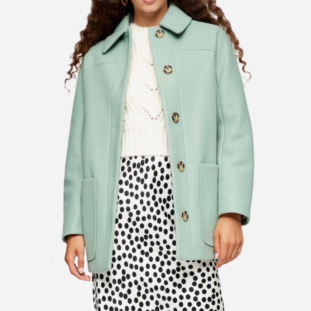 Gorgeous TopShop lined jacket in pistachio, size 8